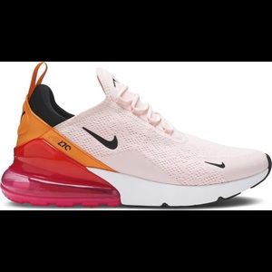 Nike Air Max 270 Sneakers Sz 8.5 Washed Coral/Black Laser Fuchsia (Pink/Orange)